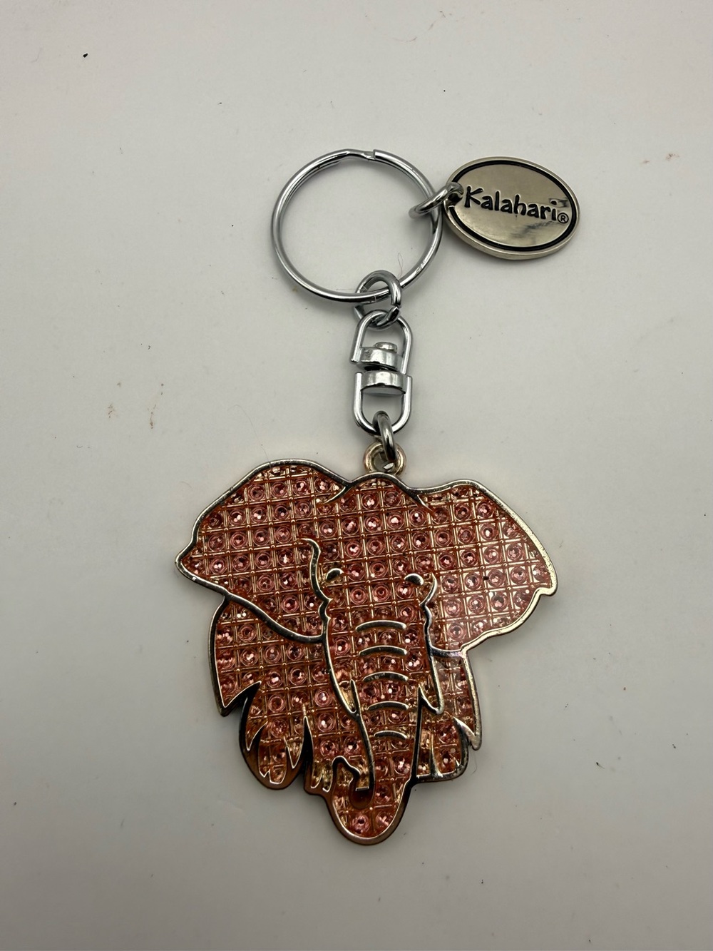Kalahari Pink Keychain Pendant covered small sparking Rhinestones